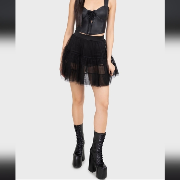 Killstar Black Mini Skirt - Picture 2 of 6